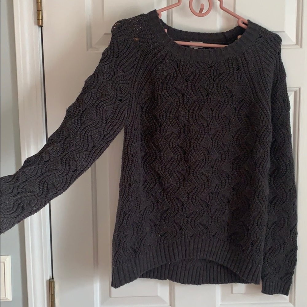 Boutique dark gray knit sweater